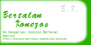 bertalan konczos business card